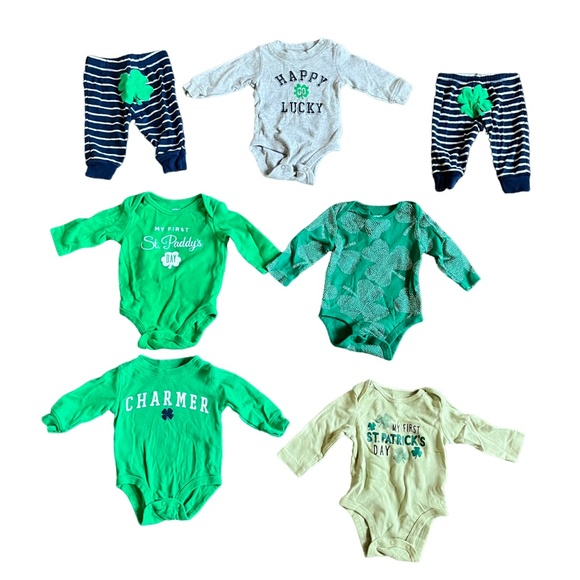 Carter's St. Patrick's Day 7-Piece Bundle, Size 3 Months - Picture 1 of 11